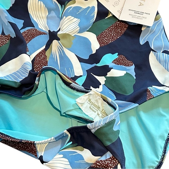 ATHLETA Seychelles One Piece Swimsuit in Hero Bloom Blue - Picture 6 of 9